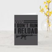 I Don't Run I Reload - Ar15 2nd Amendment Funny Gu カード (黄色い花)