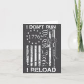 I Don't Run I Reload - Usa Flag Pro Guns Ar15 Funn カード (正面)