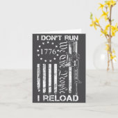 I Don't Run I Reload - Usa Flag Pro Guns Ar15 Funn カード (黄色い花)