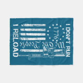 I Don't Run I Reload - Usa Flag Pro Guns Ar15 Funn フリースブランケット (正面(横))