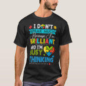 I Dont Speak Much Brilliant Autism Autistic Boys G Tシャツ (正面)