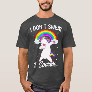 I Dont Sweat I Sparkle Unicorn Women  Christmas Tシャツ