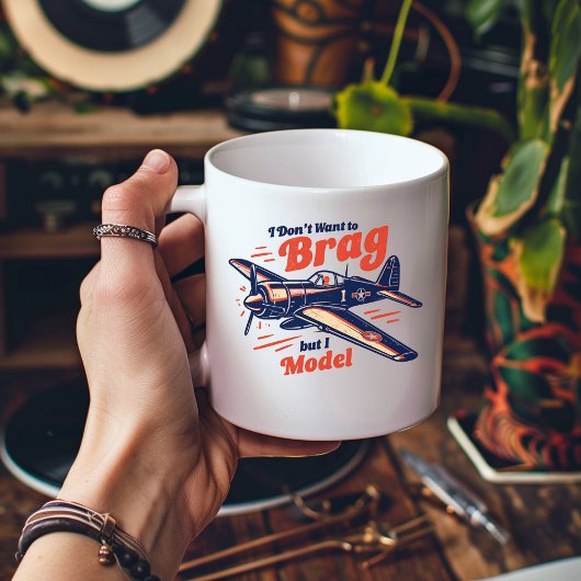 I Don't Want to Brag but I Model コーヒーマグカップ