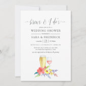 I Dosの前結婚に水色のフローラが生える 招待状 (正面)