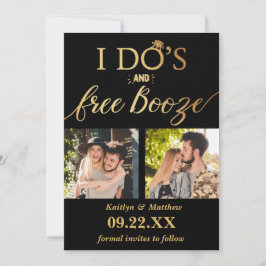 I Do's & Free Booze モダンウェディング セーブザデート