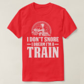 I Dox27tスノアドリーム鉄道機関車 Tシャツ (デザイン正面)