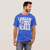 I Dream In HO Scale Model rain Railroad rack Tシャツ (正面フル)