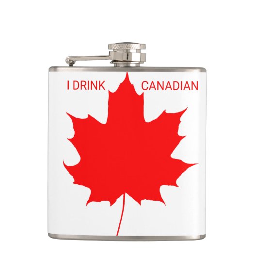 I Drink Canadian Customizable おもしろい フラスク (正面)