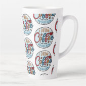 I Drink Coffee For Protection カフェラテマグ (右)