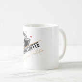 I Drink Coffee For Your Protection Tee Funny Retro コーヒーマグカップ (正面右)