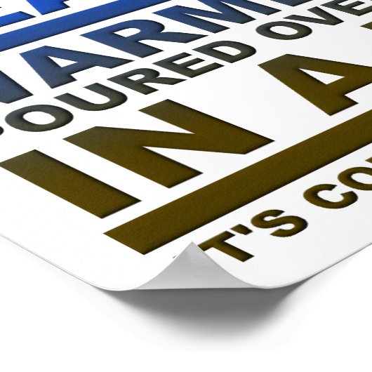 I Drink Water Coffee Funny Poster ポスター (角)