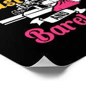 I Drive Fast And Barefoot Stitcher Sewing Fabric ポスター (角)