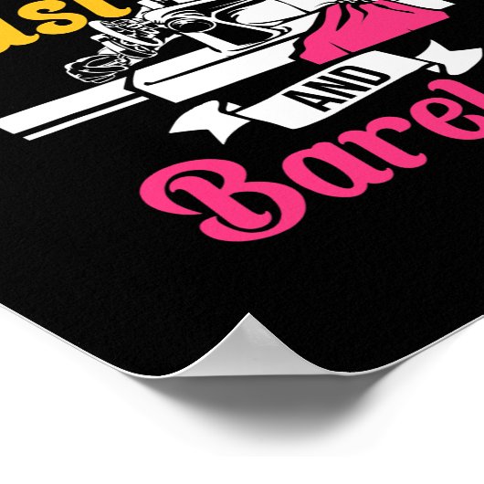 I Drive Fast And Barefoot Stitcher Sewing Fabric ポスター (角)