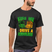 I Drive School Bus Driver St Patrick's Day Shamroc Tシャツ (正面)