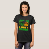 I Drive School Bus Driver St Patrick's Day Shamroc Tシャツ (正面フル)