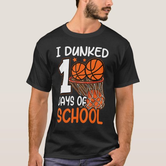 I Dunked 100 Days Of School Basketball Player Coac Tシャツ (正面)