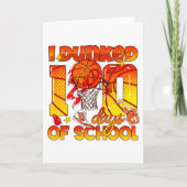 I Dunked 100 Days Of School Sports School Mileston カード (正面)