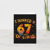 I Dunked 67 Days Of School Basketball Boys Kids  カード (正面)