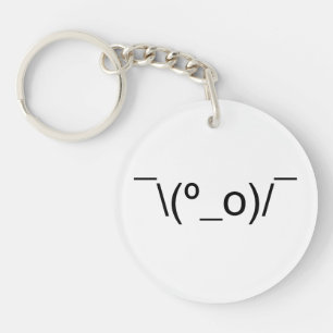 I Dunno LOL o\(°_o)/ Emoticon 日本の Kaomoji キーホルダー