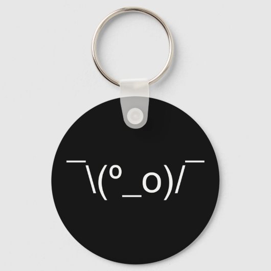 I Dunno LOL o\(°_o)/ Emoticon 日本の Kaomoji キーホルダー (正面)