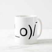 I Dunno LOL o\(°_o)/ Emoticon 日本の Kaomoji コーヒーマグカップ (正面右)