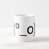 I Dunno LOL o\(°_o)/ Emoticon 日本の Kaomoji コーヒーマグカップ (中央)