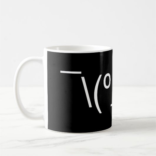 I Dunno LOL o\(°_o)/ Emoticon 日本の Kaomoji コーヒーマグカップ (左)