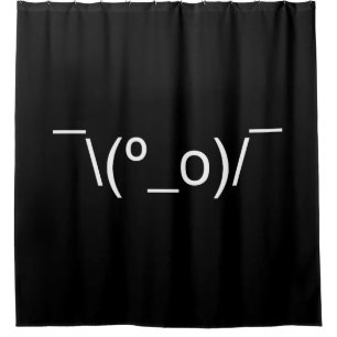 I Dunno LOL o\(°_o)/ Emoticon 日本の Kaomoji シャワーカーテン
