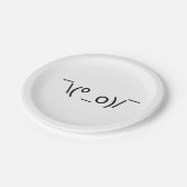 I Dunno LOL o\(°_o)/ Emoticon 日本の Kaomoji ペーパープレート (アングル)