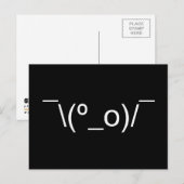 I Dunno LOL o\(°_o)/ Emoticon 日本の Kaomoji ポストカード (正面/裏面)