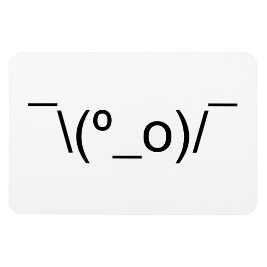 I Dunno LOL o\(°_o)/ Emoticon 日本の Kaomoji マグネット (横)