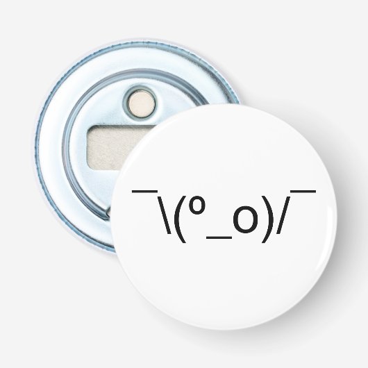 I Dunno LOL o\(°_o)/ Emoticon 日本の Kaomoji 栓抜き (正面)