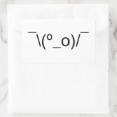 I Dunno LOL o\(°_o)/ Emoticon 日本の Kaomoji 長方形シール (バッグ)