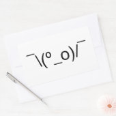I Dunno LOL o\(°_o)/ Emoticon 日本の Kaomoji 長方形シール (封筒)