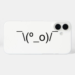 I Dunno LOL o\(°_o)/ Emoticon 日本の Kaomoji iPhone 16 Plusケース