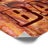 I Eat Bacon Text with Background Small ポスター (角)