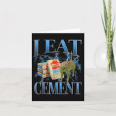 I Eat Cement Cursed Cat Funny Oddly Specific Meme  カード (正面)