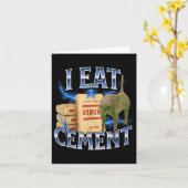 I Eat Cement Cursed Cat Funny Oddly Specific Meme  カード (黄色い花)