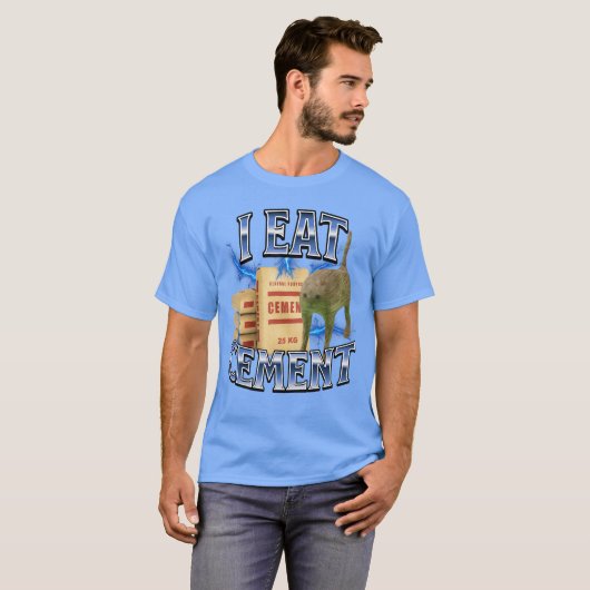 I eat Cement Cursed cat Funny oddly Specific Meme  Tシャツ (正面フル)