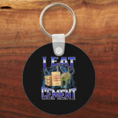 I Eat Cement Funny Cat Meme Internet Memes Funny M キーホルダー (正面)