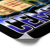 I Eat Cement Funny Cat Meme Internet Memes Funny M ポスター (角)