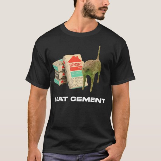 I Eat Cement Funny Cat Meme Internet Memes Humorou Tシャツ (正面)