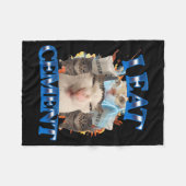 I Eat Cement Funny Cat Meme Men Women Kids Humor  フリースブランケット (正面(横))