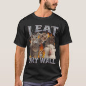 I Eat Drywall Funny Cat Meme Bootleg Graphic Tシャツ (正面)