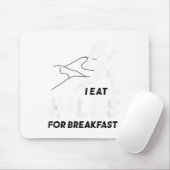 I Eat Hills For Breakfast Motivational Running Quo マウスパッド (マウス)
