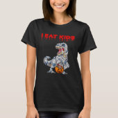 I eat kids Halloween Dinosaur pumpkin Tシャツ (正面)
