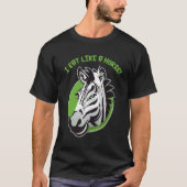 I eat like a horse - funny cute zebra design tシャツ (正面)