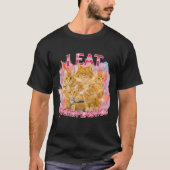 I Eat Microplastics Funny Cat Meme Bootleg Graphic Tシャツ (正面)
