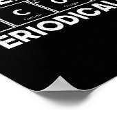 I Eat Tacos Periodically Chemistry Science Pun ポスター (角)