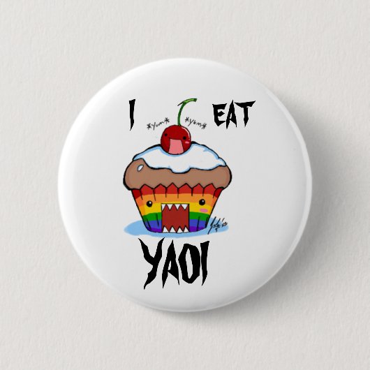 I EAT YAOI 缶バッジ (正面)